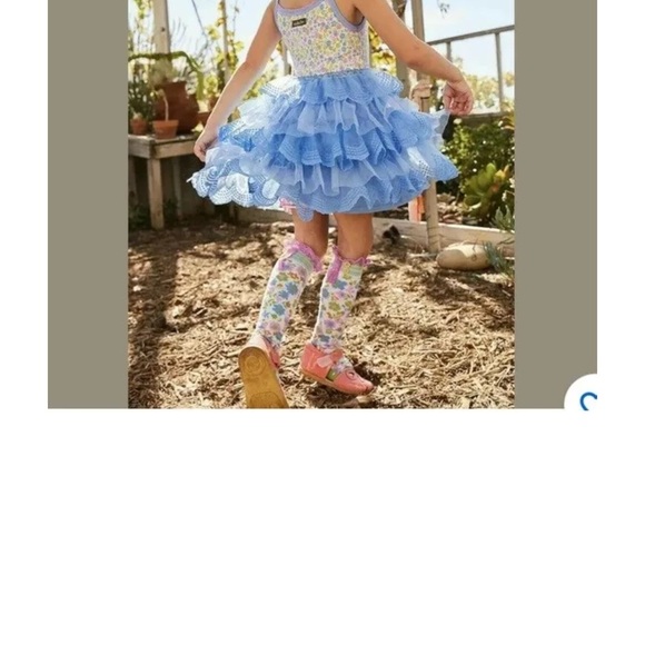 Matilda Jane Make A Wish Dress Ruffle Blue Floral - Picture 3 of 9
